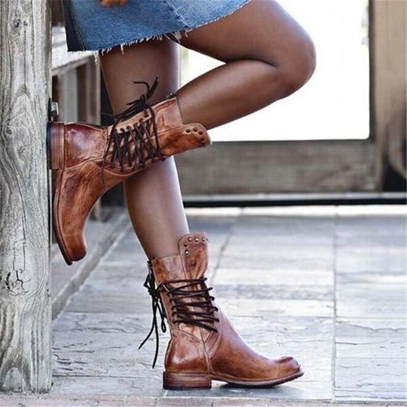 Tara | Bottes en cuir à lacets