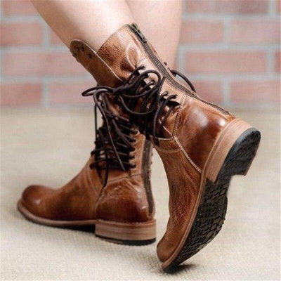 Tara | Bottes en cuir à lacets