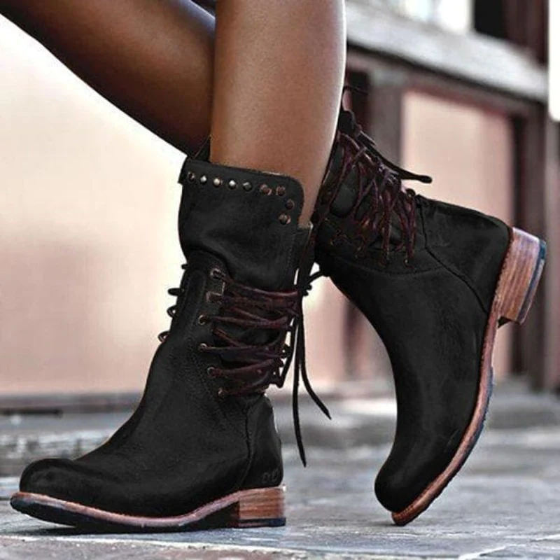 Tara | Bottes en cuir à lacets